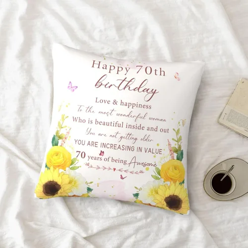 Miniatura 4 de Regalos de cumpleaños número 70 para mujeres, decoraciones de feliz cumpleaños 70 para mujeres, los mejores regalos de cumpleaños para mujeres de 70