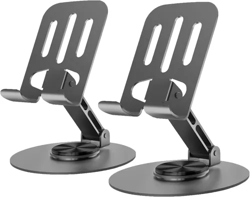 Miniatura 13 de Soporte Universal de Metal para Celular, Soporte Ajustable de Ángulo Múltiple con Rotación de 360°, Antideslizante, Compatible con iPhone 17 16 Pro