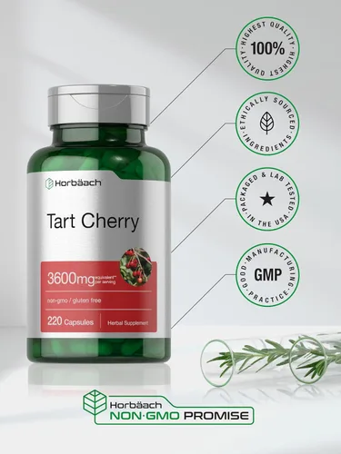 Miniatura 6 de Horbaach - Extracto de cereza agria 220 cápsulas Suplemento de hierbas tradicionales sin OMG y sin gluten