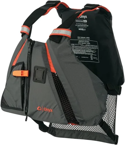 Miniatura 5 de Onyx Chaleco de remo dinámico MoveVent aprobado por la Guardia Costera y Transporte de Estados Unidos para adultos para kayak, piragüismo, surf
