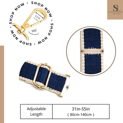 Miniatura 74 de S&loyoe Correas de repuesto para bolso, correa ajustable para bolsa cruzada, correas de guitarra anchas para bolsos de 1.5 pulgadas