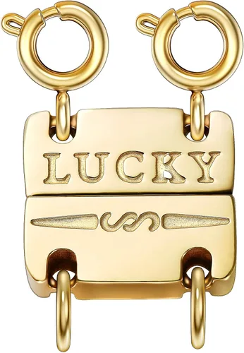 Miniatura 13 de Collar con cierre de capas para mujer, separadores de joyería de oro de 18 quilates y plata, cierre magnético de collar múltiple para mujer
