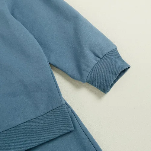 Miniatura 289 de Conjunto de ropa de otoño e invierno para bebé y niño, sudadera larga con capucha y pantalones para niños pequeños, 6, 12, 18, 24 meses, 2T