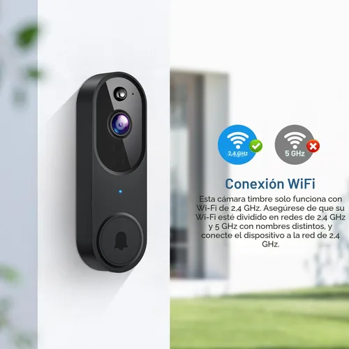 Miniatura 8 de GridTera Cámara de timbre de video inteligente inalámbrica, detección humana con IA y alertas instantáneas, visión nocturna, audio de 2 vías