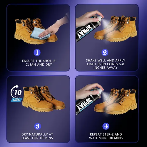 Miniatura 4 de WITOROR Protector de zapatos en aerosol de 13.5 onzas, lluvia y manchas, impermeable, nanoprotección, spray impermeable para zapatos, gamuza, tenis