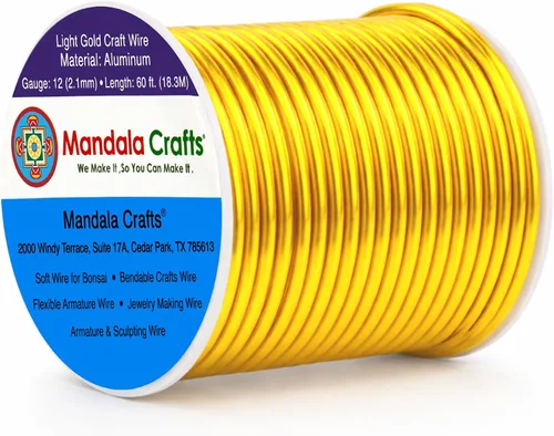 Miniatura 86 de Mandala Crafts - Alambre de aluminio anodizado de 8 calibre para hacer joyas - 9.75 m de alambre flexible negro colorido - Flexible para bonsái