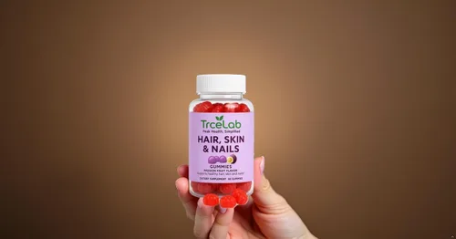 Miniatura 5 de Gomitas para el cabello, piel y uñas, gomitas para el crecimiento del cabello con 6000 mcg de biotina, sabor a maracuyá, vitaminas A, C, D, E