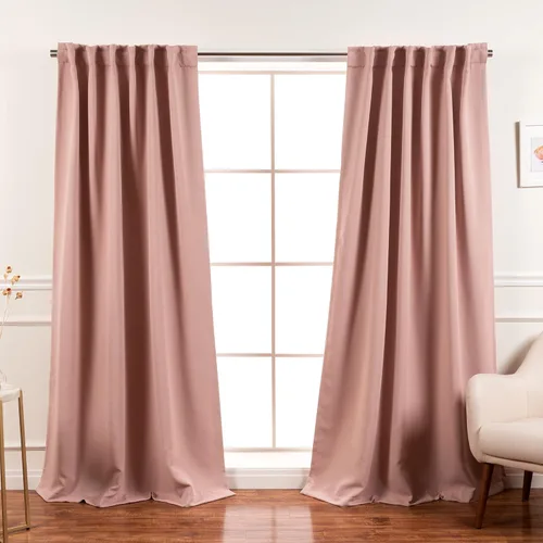 Miniatura 30 de Best Home Fashion Paneles de Cortinas Opacas Premium - Tratamiento de Ventana con Aislamiento Térmico Sólido Cortinas Opacas para Dormitorio