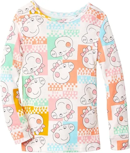Miniatura 5 de Peppa Pig Conjunto de 4 piezas de algodón de manga larga y pantalones de pijama para niñas pequeñas