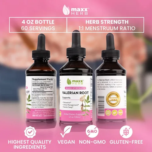 Miniatura 5 de Maxx Herb Extracto de Raíz de Valeriana - Máxima Potencia, Extracto Líquido de Raíz de Valeriana se Absorbe Mejor que las Cápsulas, para Relajación