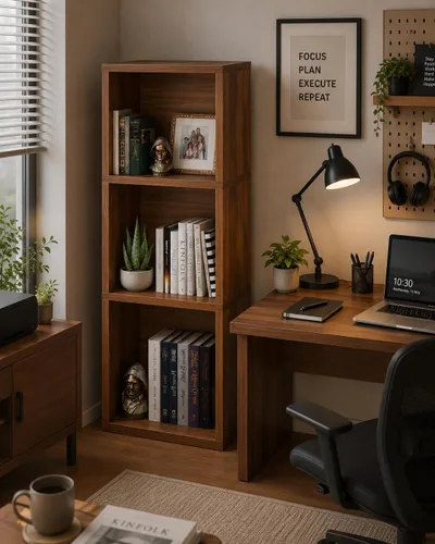 Miniatura 5 de Librería, estantería, estantes de almacenamiento independientes, estantería abierta para dormitorio, estantería pequeña para sala de estar y oficina