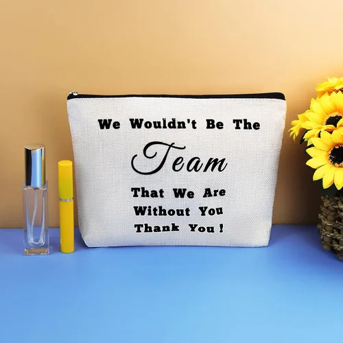 Miniatura 7 de Bolsas de maquillaje de regalo para mujeres líderes, Blanco apagado, S