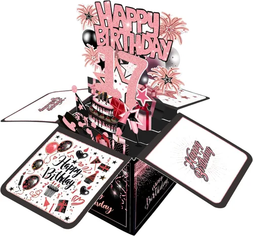 Miniatura 70 de Tarjeta de cumpleaños número 1 de Joycard, decoraciones de cumpleaños número 1 para niñas y niños, para ella o él, tarjetas 3D de feliz cumpleaños