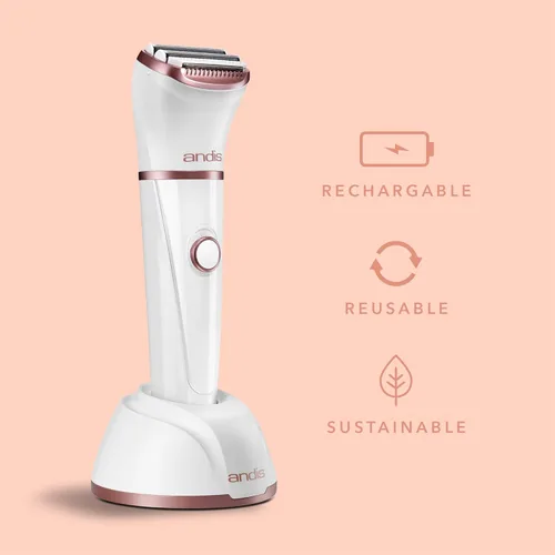 Miniatura 13 de Andis 31015 Afeitadora eléctrica Close Curves para mujer, perfecta para depilación de piernas, área de bikini y axilas, afeitadora inalámbrica