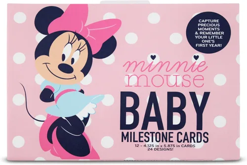 Miniatura 4 de Disney Set de regalo de personajes para niñas pequeñas, tarjetas de hitos de Minnie Mouse