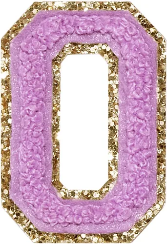 Miniatura 30 de Parches de letras de felpilla para planchar con purpurina, parches bordados con borde dorado, parches para coser en ropa, sombrero, camisa, bolsa