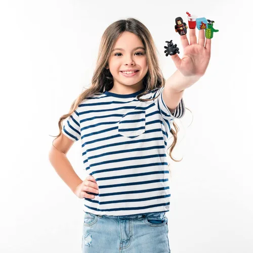 Miniatura 4 de Juego de 10 marionetas de dedo para la Pascua judía, 10 marionetas de vinilo para cada plaga, divertido juguete educativo para niños a partir de 3