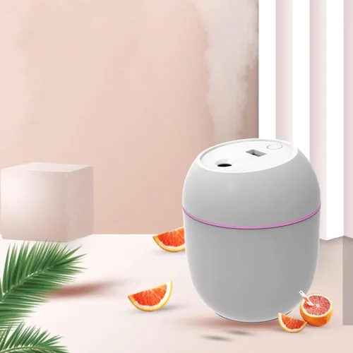 Miniatura 8 de Mini humidificador, fuente de alimentación USB, adecuado para sala de estudio, dormitorio, habitación de bebé, oficina, automóvil, con LED de 7