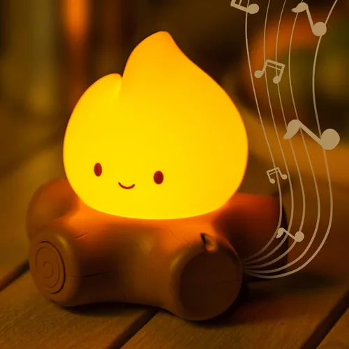 Miniatura 18 de 3 piezas de kits de luz nocturna acogedora de fogata, sonidos relajantes de la naturaleza, luz nocturna de ruido blanco para bebés y adultos
