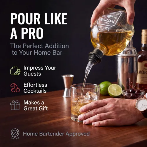 Miniatura 8 de Speed Pourer - Patron Pour Spout - Fabricado 100% en los Estados Unidos. Boquillas de barra de flujo libre que no gotean - Sin grietas, solo un