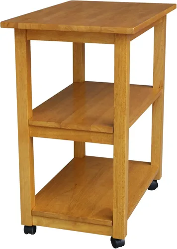 Miniatura 3 de International Concepts - Carrito mediano para microondas, color roble MEDIUM OAK
