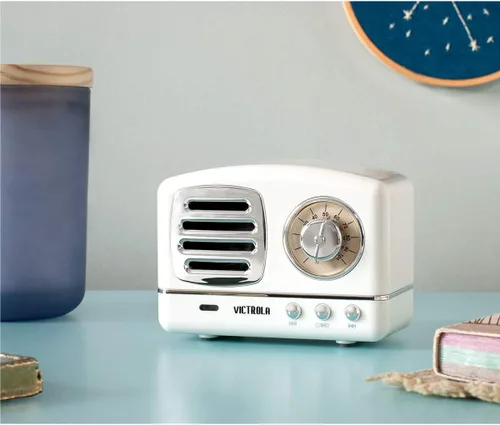 Miniatura 5 de Victrola Lily Mini estéreo Bluetooth (VS-170) Blanco 3.75 x 2.13 x 2.75 pulgadas