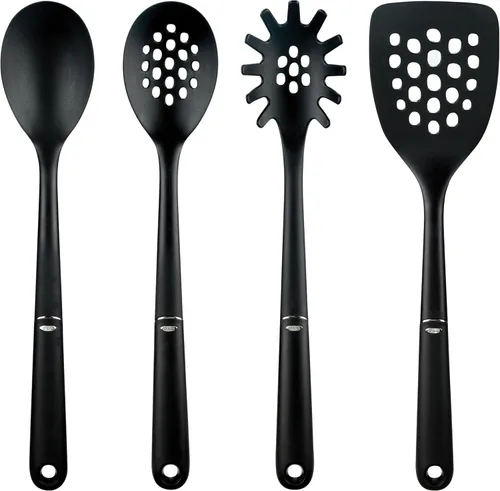 Miniatura 2 de OXO Good Grips - Juego de herramientas de nailon de 4 piezas y pelador giratorio Good Grips