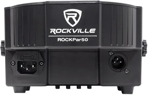 Miniatura 4 de Rockville RockPAR50 24W LED RGB Par puede lavar la luz con DMX, modo activado por sonido, cadena de margarita de potencia, soporte doble para DJs e