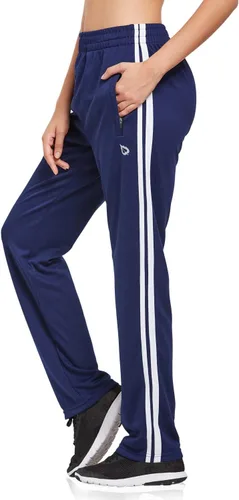 BALEAF Pantalones deportivos para mujer, pantalones deportivos para correr, bolsillos con cremallera, pantalones deportivos para calentar, casuales,
