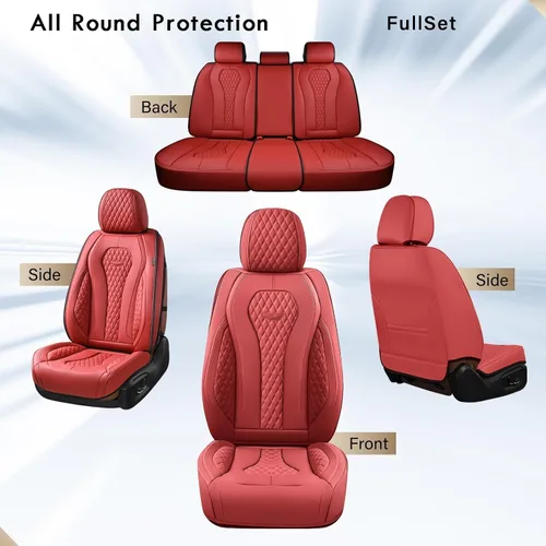 Miniatura 6 de Coverado Juego completo de fundas de asiento de automóvil, fundas de asiento, fundas de asiento de automóvil, fundas de asiento delantero y trasero