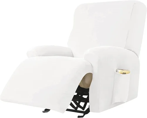 Miniatura 20 de Fundas de terciopelo para sillas reclinables, fundas suaves para sillas reclinables, fundas lavables para sofá reclinable con bolsillo lateral