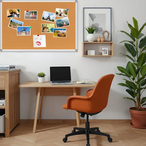 Tablón de anuncios, tablero de corcho, tablero de anuncios de pared, 36 x 24 pulgadas, tablero de fotos, tablero de fotos, tablero de pines, marco