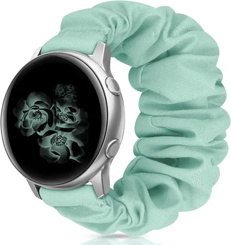 Correas elásticas de repuesto para Samsung Galaxy Watch 4 5 Pro 6 7 Classic Galaxy Active 1 2 1.575 in 1.732 in PGr-M H-Verde pino