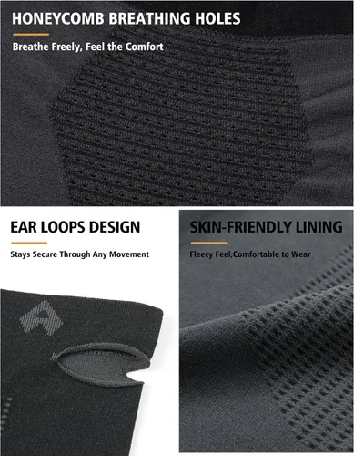 Miniatura 4 de Pioneer Camp Calentador de Cuello de Invierno para Hombre Gator Resistente al Viento con Lazos para las Orejas Máscara Facial Sin Costuras