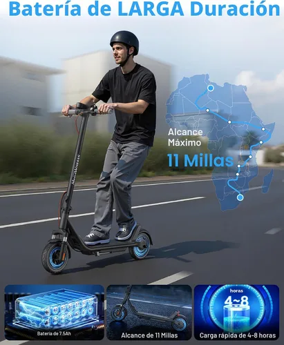 Miniatura 3 de MEGAWHEELS Electric Scooter Negro oscuro