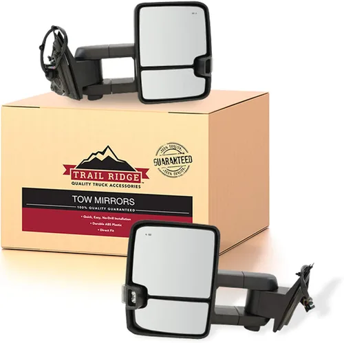 Miniatura 118 de Trail Ridge Juego de espejos de remolque de 2 piezas para el lado del conductor y del pasajero compatible con Ford F-150 FO1320479 FO1321479