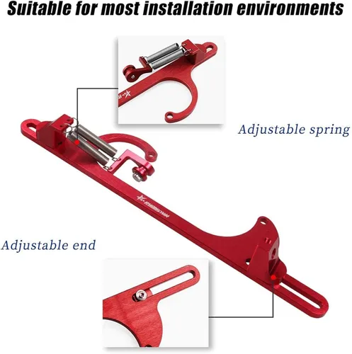 Miniatura 3 de RYANSTAR Soporte de cable del acelerador 4150 serie 4160 Soportes de acelerador Billet de aluminio ajustable rojo