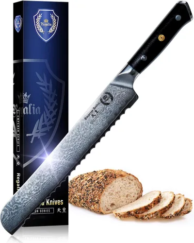 Miniatura 10 de Regalia Cuchillo de Carnicero Chino de Carne de 7 pulgadas: Cuchillo Japonés Profesional de Servicio Pesado AUS-10 Acero Damasco de 67 Capas Hoja
