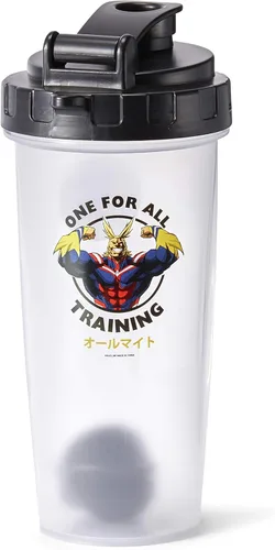 My Hero Academia All Might Training Gym Shaker Bottle | Perfecto para batidos de proteínas, mezclas antes y después del entrenamiento, y más |
