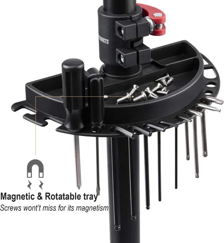 Miniatura 4 de CXWXC Soporte de reparación de bicicletas para mantenimiento de bicicletas, hasta 66.1 lbs, altura ajustable, plegable y giratorio de 360° para MTB