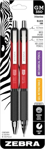 Miniatura 11 de Zebra Pen G-750 y M-701 - Juego de regalo de bolígrafo de gel retráctil, barril de metal premium, punta media/fina, 0.028 in, paquete de 2 (10512)
