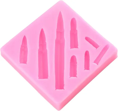 Miniatura 5 de ZiXiang Pistola de silicona con forma de bala para fondant, moldes para decoración de pasteles de azúcar, decoración de cupcakes, pasta de goma