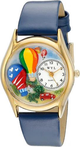 Whimsical Gifts Reloj 3D con globos de aire caliente Acabado dorado o plateado grande o pequeño Novedad única Hecho a mano en Estados Unidos
