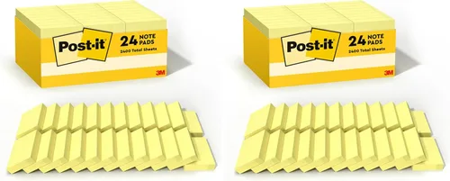 Miniatura 11 de Post-it Notas, 1/3/8 x 1 7/8 pulgadas, 24 blocs de notas adhesivas, 100 hojas por bloc, amarillo canario, The Original Post-it Note, suministros