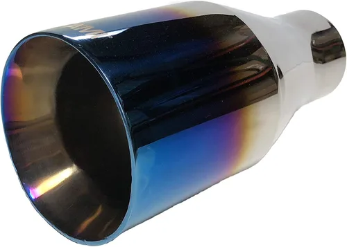 Miniatura 6 de NETAMI NT-2379 Punta de escape de acero inoxidable de doble pared soldada con azul quemado