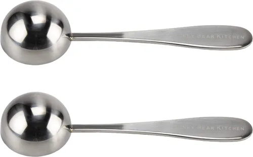 Miniatura 2 de Honey Bear Kitchen Cucharas medidoras de 0.5 fl oz, acero inoxidable pulido, juego de 2