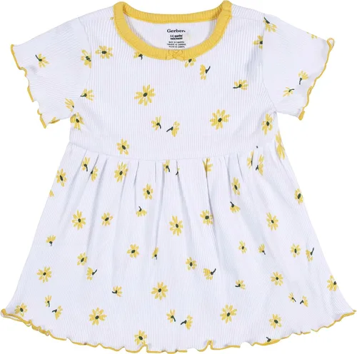 Miniatura 2 de Gerber Paquete de 2 vestidos de algodón de manga corta para bebés y niñas pequeñas