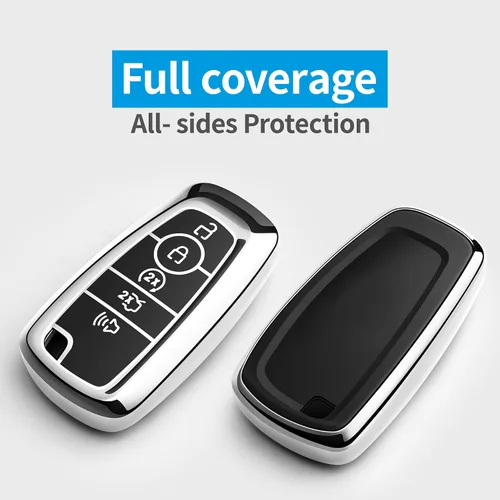 Miniatura 3 de Tukellen Funda para llavero Ford de alta calidad, suave, de protección completa, compatible con Ford Explorer, Mustang Fusion Escape F150 F250 F350