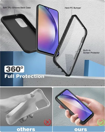 Miniatura 2 de FNTCASE Funda para Samsung Galaxy A54 0.18 oz: Fundas protectoras de silicona a prueba de golpes - Funda delgada de protección completa