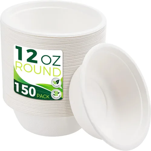 Miniatura 11 de Tazas de papel de 9 onzas de muestra [paquete de 100], tazas desechables resistentes perfectas para salsa para mojar y aperitivos, 100% compostables